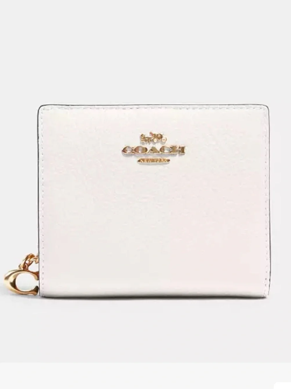 COACH Snap Wallet in Chalk/Gold